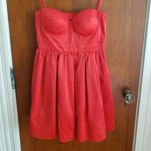 Lipsy Red Bustier Dress